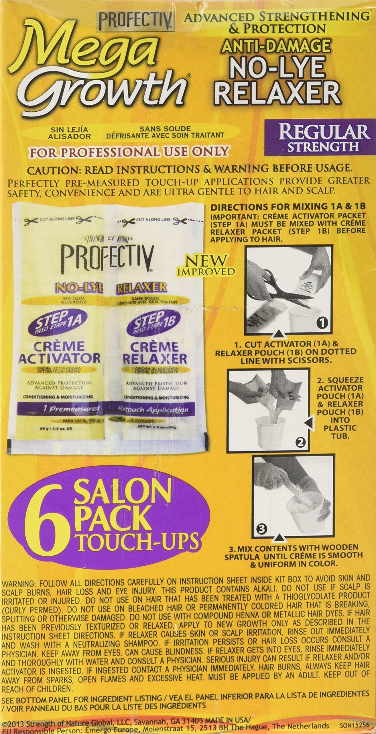 Profectiv Mega Growth Anti Damage No Lye Hair Relaxer Regular Strength 6 Touch up