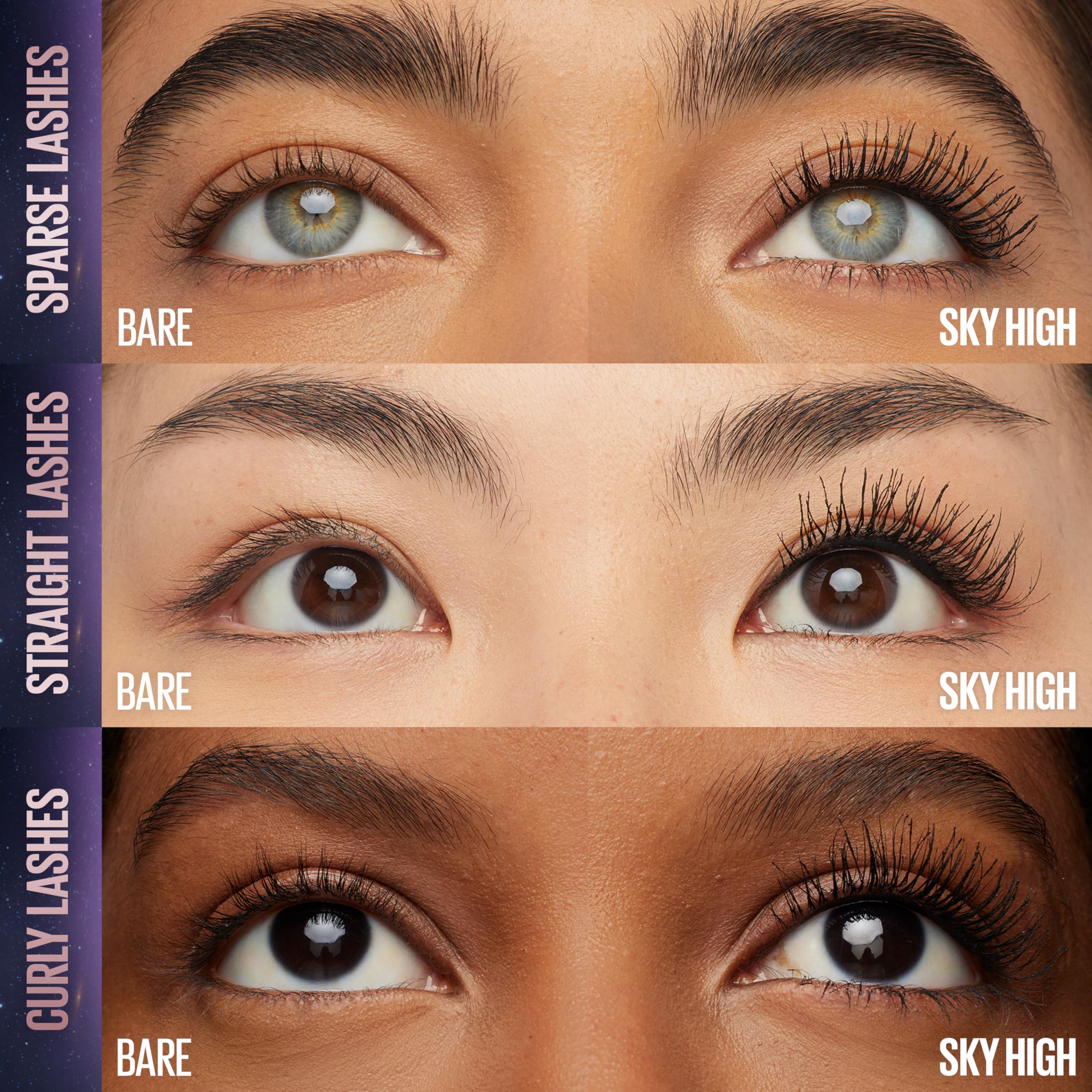 Sky High Washable Mascara with Volume, Cosmic Black, 0.24 ml