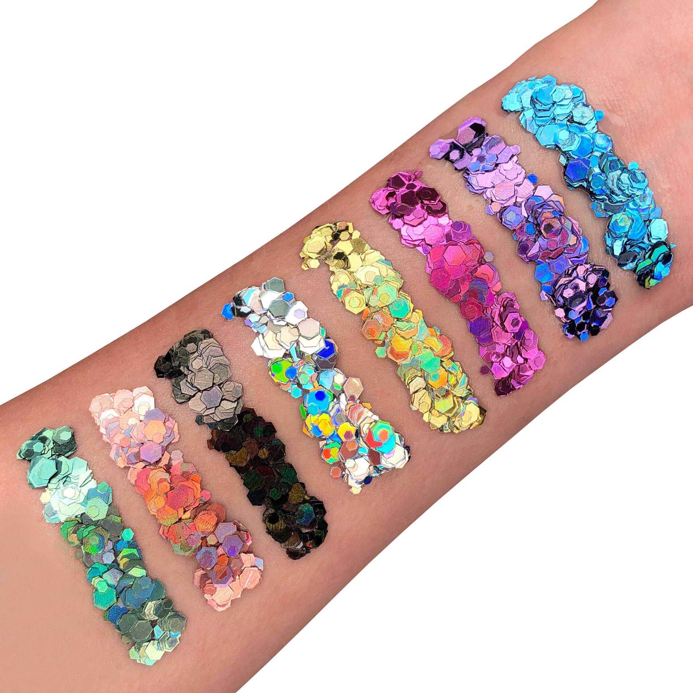 Glitter Fix Gel by Moon Glow - Cosmetic Glitter Adhesive Primer for Face and body. For all glitters including fine, chunky, holographic, iridescent and bio