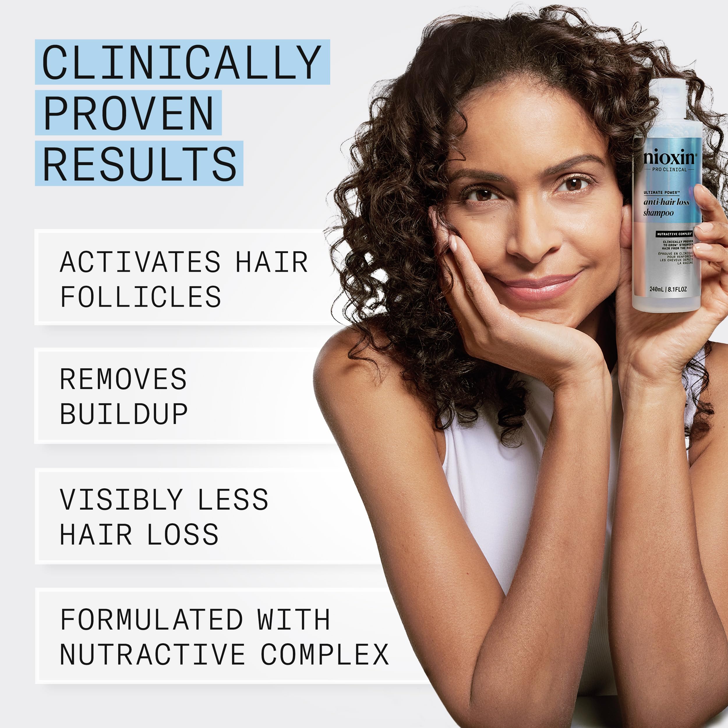Nioxin Anti-Hair Loss Shampoo - Hair Loss Treatment for Women & Men - With Caffeine & Niacinamide (240ml)