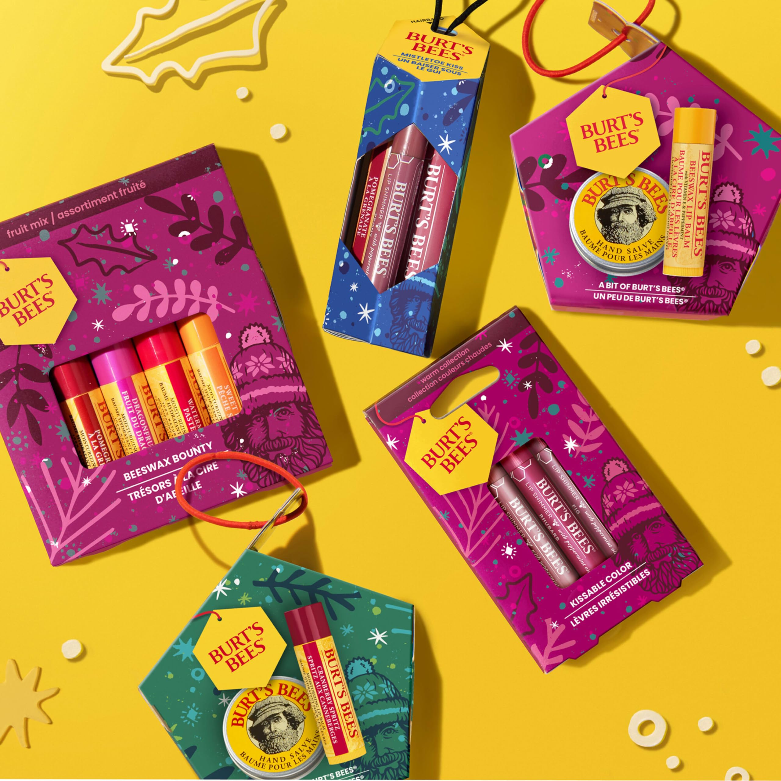 Burt's Bees Lip Balm Gift Set, Lip Balm Multipack, Sweet Peach, Watermelon, Pomegranate and Dragonfruit Lemon, 4x4.25g