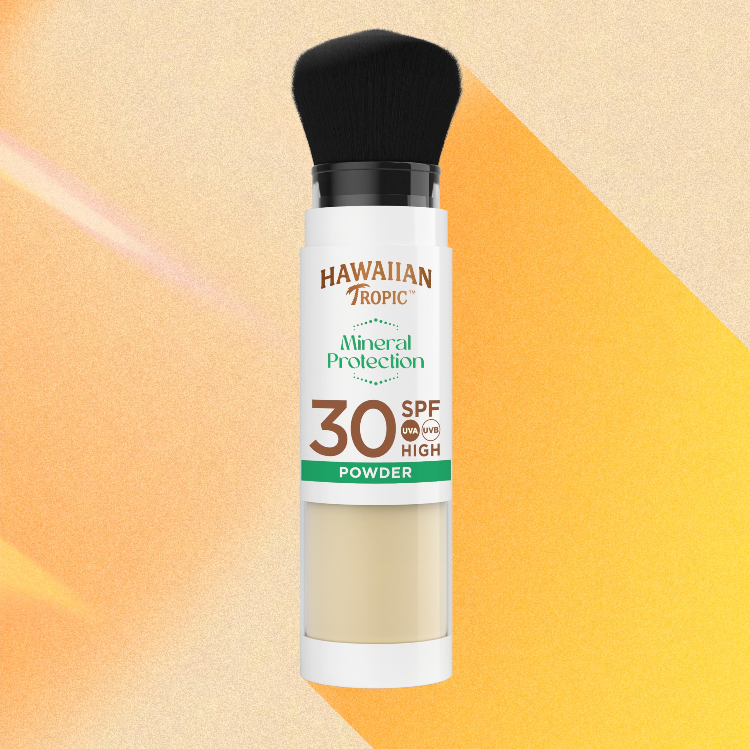 Hawaiian Tropic Mineral Protection Sunscreen Powder SPF 30 UVA plus UVB Protection, Make Up Compatible, Zinc Oxide Filters, Water Resistant, Vegan