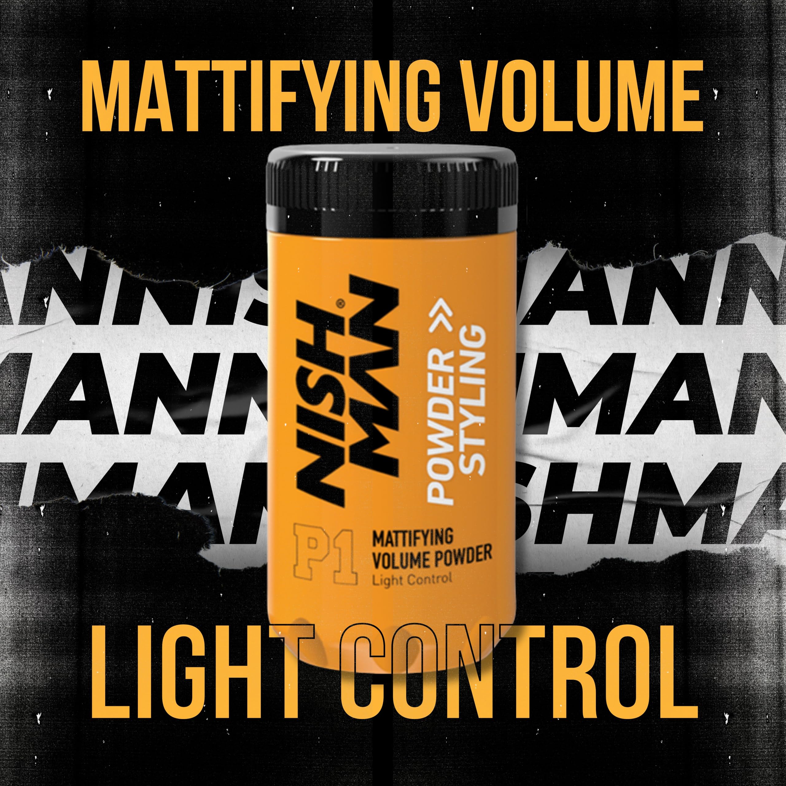 NISHMAN Hair Styling Powder P1 - Mattifying Volume Light Control 20g + 20g - Maximum Volume Boost and Texture - Perfect Hair Styling Powder for Flexible Hold and Matte Finish