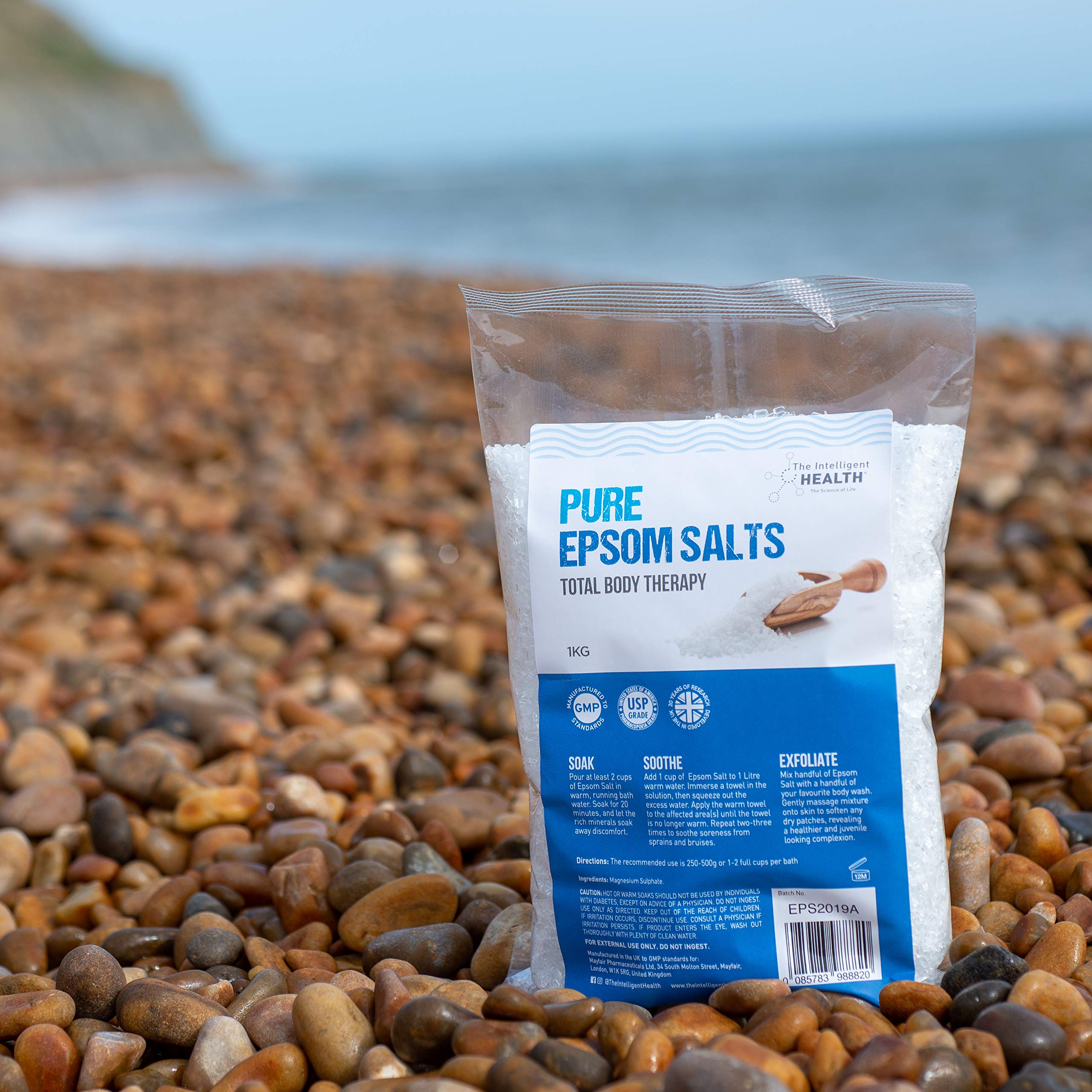 Pure Epsom Salts | Magnesium Sulphate Bath Salt | 10 Kg Pack by The Intelligent Health | Ideal for Relieving Sore Muscles | Reduces Inflammation