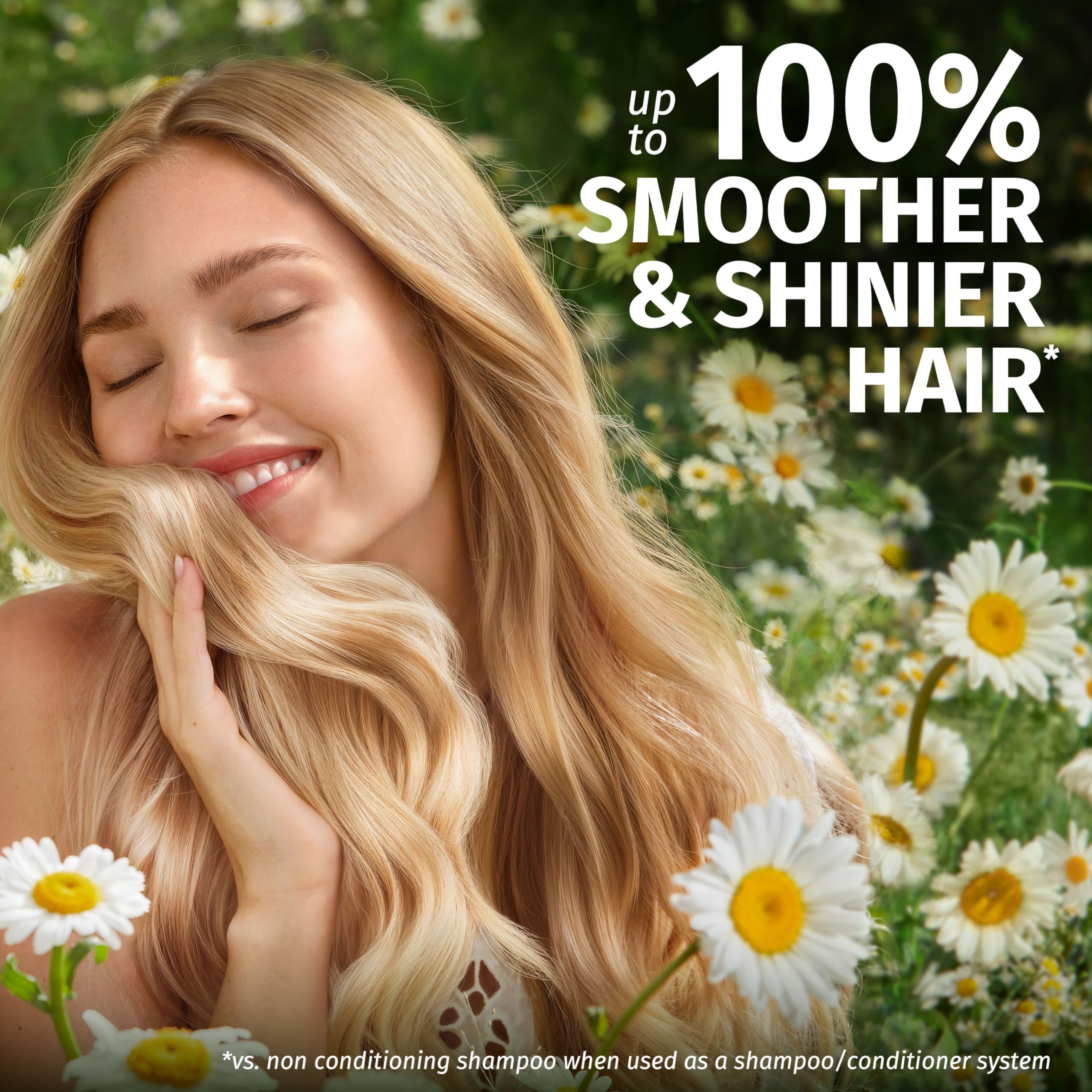 Herbal Essences Chamomile Smooth & Shine Set: Shampoo 350ml + Conditioner 250ml + Lightweight Leave-In Conditioner All In One 145ml