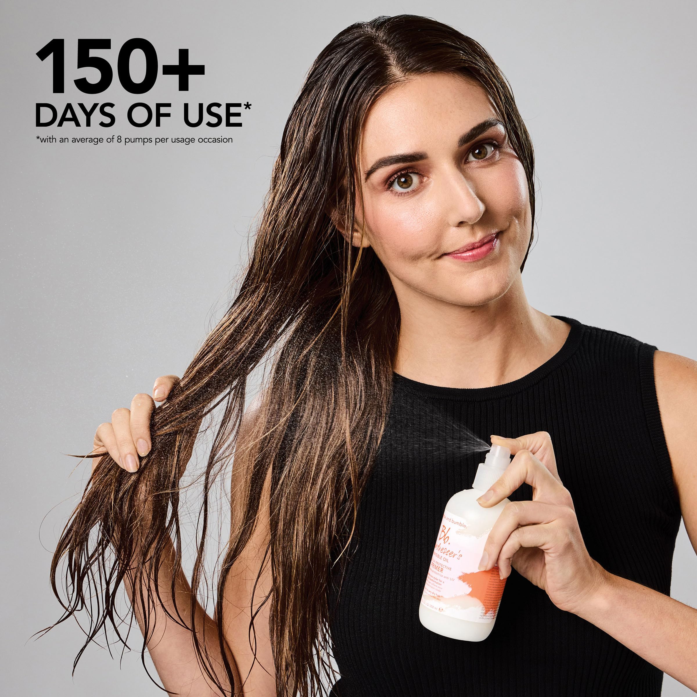 Bumble and bumble. Hairdresser's Invisible Oil Heat/UV Protection Leave-In Conditioner Hair Primer | Hydrating, Anti Frizz, Color Safe | Straight, Coily | With Argan Oil + Coconut Oil, 8.5 Fl Oz
