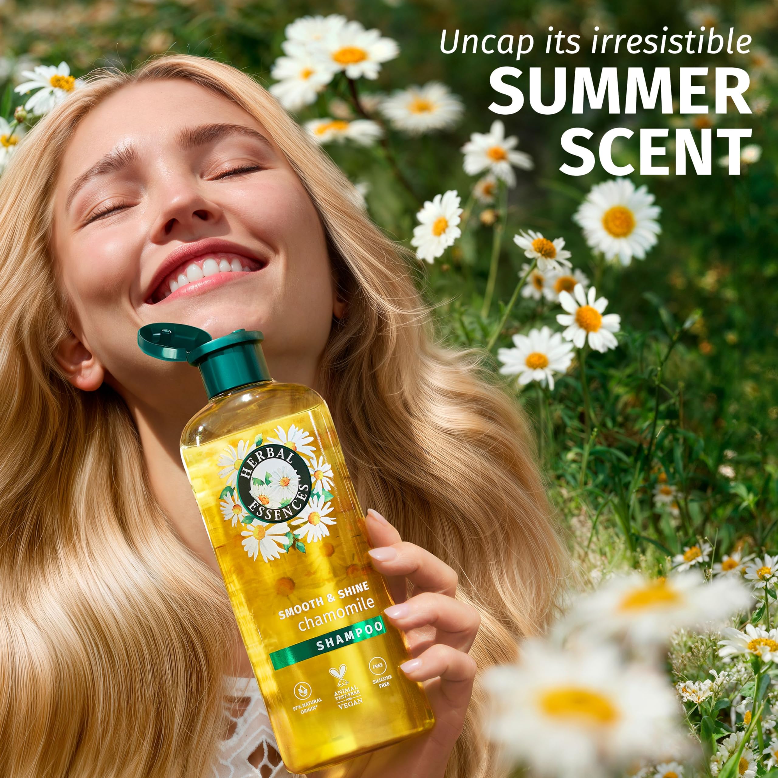 Herbal Essences Chamomile Smooth & Shine Set: Shampoo 350ml + Conditioner 250ml + Lightweight Leave-In Conditioner All In One 145ml