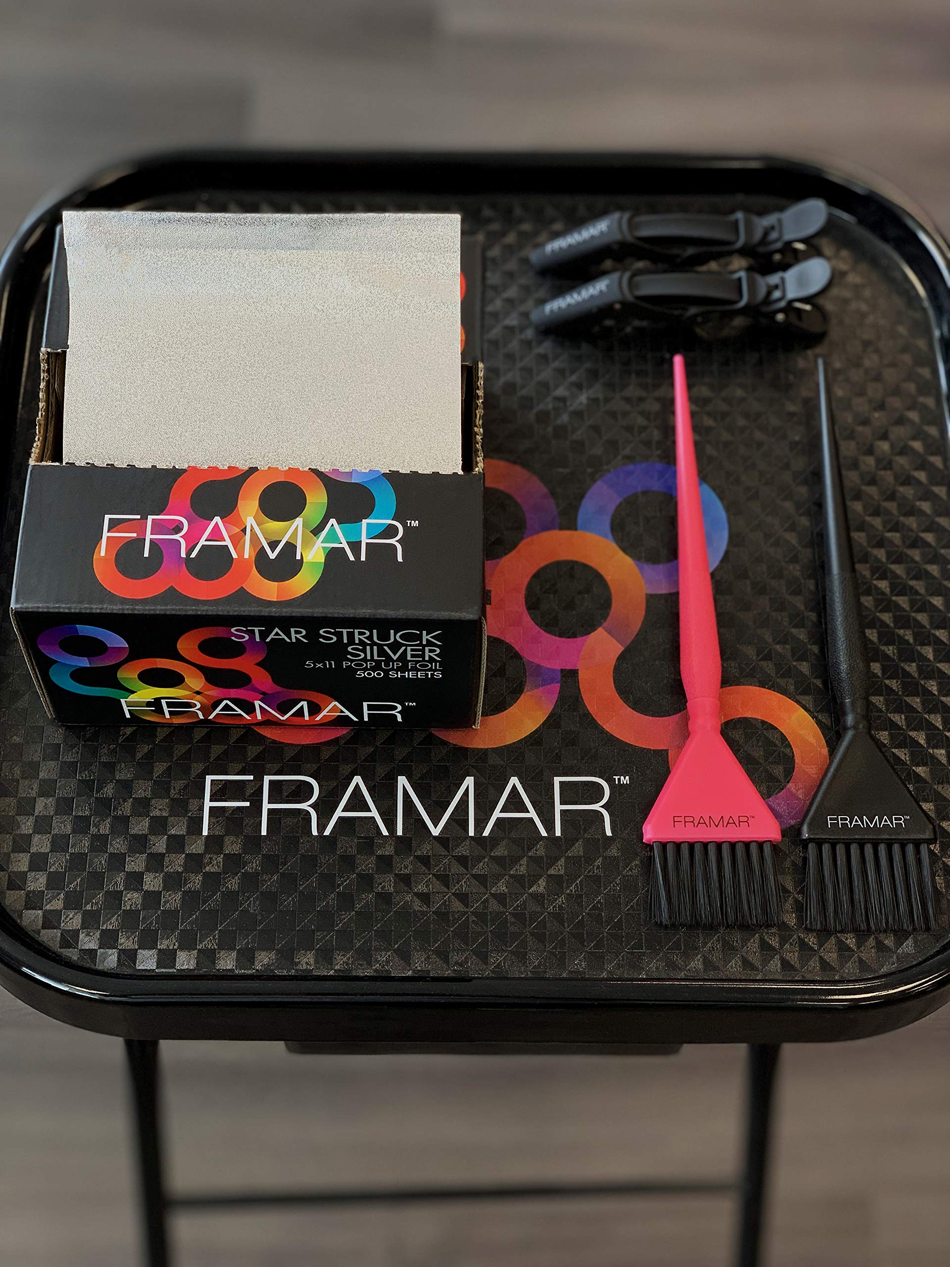 Framar Silver Embossed Pop Up Hair Foil - Hair Foils for Highlighting, Foils for Highlights, Hairdressing Foil for Hair Highlights, Non Slip Embossed Texture – 500 Sheets