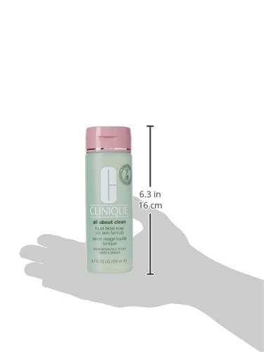 Clinique all about clean liquid facial soap oily skin formula , 200 ml ( Package may vary)