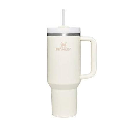 STANLEY Quencher H2.0 FlowState Tumbler 1.2L - Cold for 11 Hours - Iced for 48 Hours - Cup with Straw, Handle and Lid - Dishwasher Safe - Travel Mug for Cold or Hot Drinks - Cream Tonal
