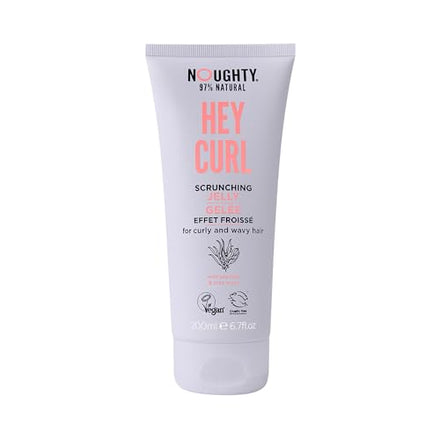 Noughty 97% Natural Hey Curl Scrunching Jelly, Hydrating Frizz Control Formula for Curly and Wavy Hair with Sea Kelp and Irish Moss, Sulphate Free Vegan Haircare 200ml