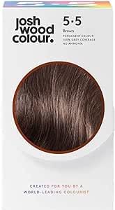 Josh Wood Permanent Colour 5.5 (Brown) Celebrity-approved ammonia-free - Leaves hair super shiny and hydrated with 100% grey hair coverage - Natural-looking and Vegan