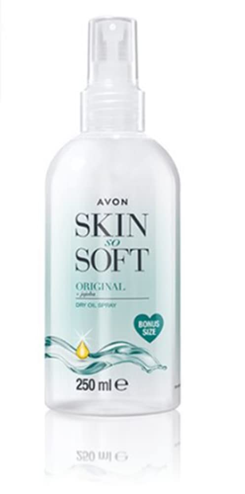 2 x Avon Large Skin So Soft Dry Oil Spray, Formulated with Jojoba Oil and Vitamin E to Lock in Moisture, 2 x 250ml