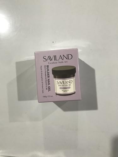 Saviland 100g Milky White Builder Nail Gel – 3.53oz Hard Gel for Nails Large Capacity Nail Strengthen Gel for Nail Extension Nail Art Manicure Starter U V Nail Gel for Professional Nail Salon Home DIY