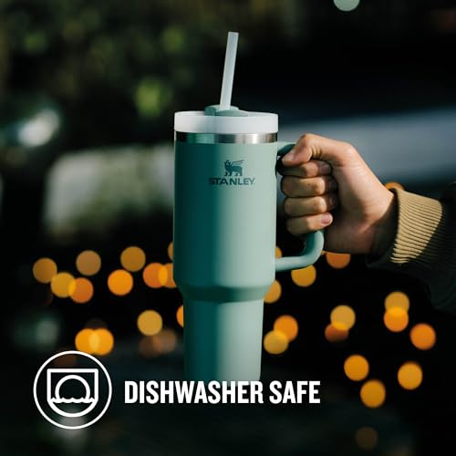STANLEY Quencher H2.0 FlowState Tumbler 1.2L - Cold for 11 Hours - Iced for 48 Hours - Cup with Straw, Handle and Lid - Dishwasher Safe - Travel Mug for Cold or Hot Drinks - Shale
