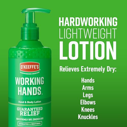 O'Keeffe's Working Hands Hand & Body Lotion, 315ml –Suitable for Sensitive Skin | Hydrates, Restores & Relieves Dry, Cracked Skin | Fast-absorbing, Non-Greasy & Suitable for Daily Use