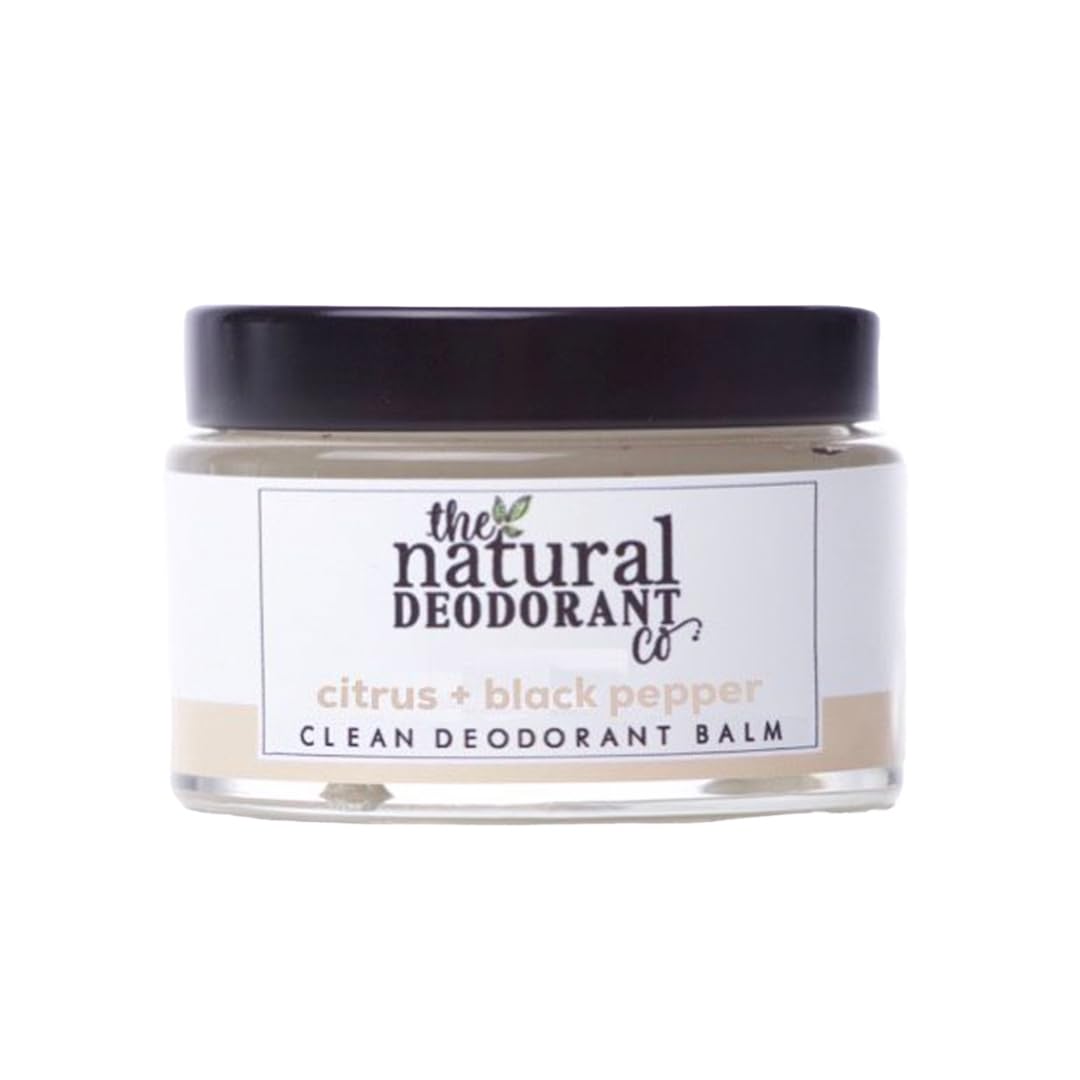 The Natural Deodorant Co, Clean Deodorant Balm Citrus & Black Pepper 55g, Aluminium Free, Plastic Free, All Day Protection