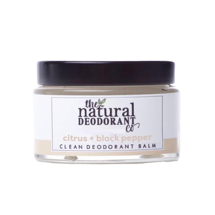 The Natural Deodorant Co, Clean Deodorant Balm Citrus & Black Pepper 55g, Aluminium Free, Plastic Free, All Day Protection
