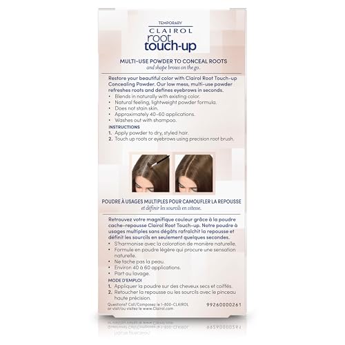 Clairol Root Touch-Up Concealing Powder, Medium Brown, 1 Count