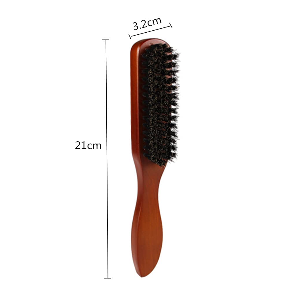 1 Piece Hair Brush Bristle Hair Brush Beech comb with Beech Handle Used for Men with Thin or Thick Hair Styling Beard Brush