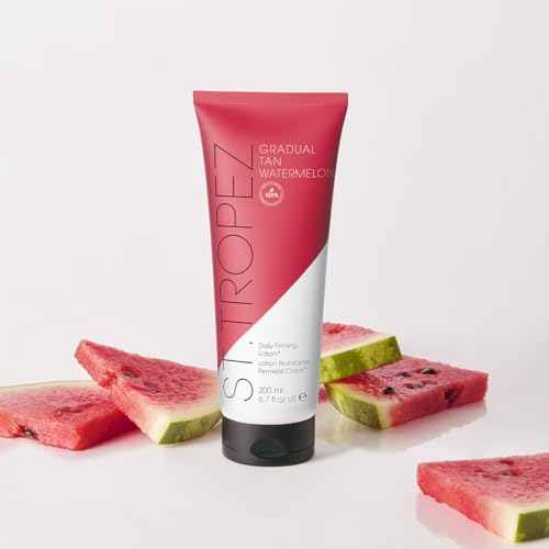 St.Tropez Gradual Tan Watermelon, Daily Firming Lotion, Hydrating Self Tan Moisturiser, 5 Skincare Benefits, Vegan, Natural & Cruelty Free, 200 ml