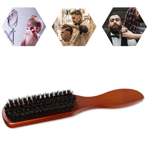 1 Piece Hair Brush Bristle Hair Brush Beech comb with Beech Handle Used for Men with Thin or Thick Hair Styling Beard Brush