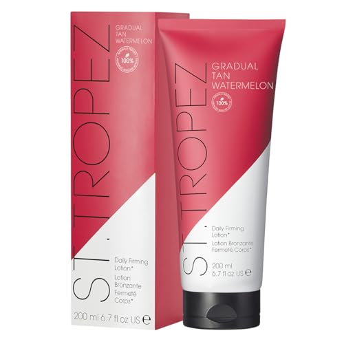 St.Tropez Gradual Tan Watermelon, Daily Firming Lotion, Hydrating Self Tan Moisturiser, 5 Skincare Benefits, Vegan, Natural & Cruelty Free, 200 ml