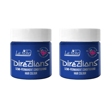 2x La Riche Directions Semi-Permanent Hair Color 100ml Tub - Atlantic Blue
