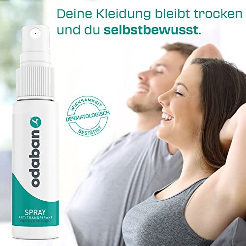 Odaban Antiperspirant Spray, Clinical Strength Aluminium Chloride Strong Antiperspirant Hyperhidrosis Treatment for Excessive Sweating, Fragrance-free