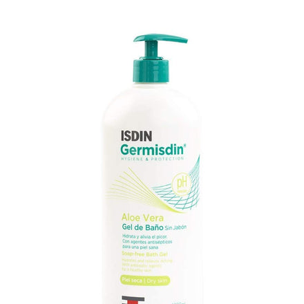 ISDIN Germisdin Aloe Vera Soap-free Antiseptic Shower Gel | Hydrates and relieves itching 1000ml