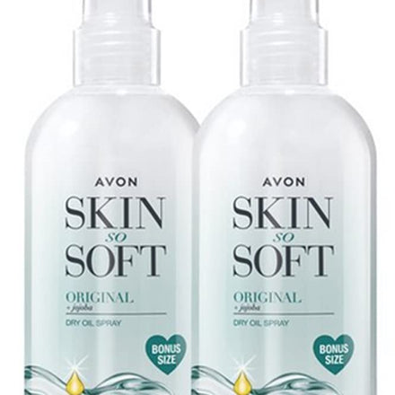 2 x Avon Large Skin So Soft Dry Oil Spray, Formulated with Jojoba Oil and Vitamin E to Lock in Moisture, 2 x 250ml
