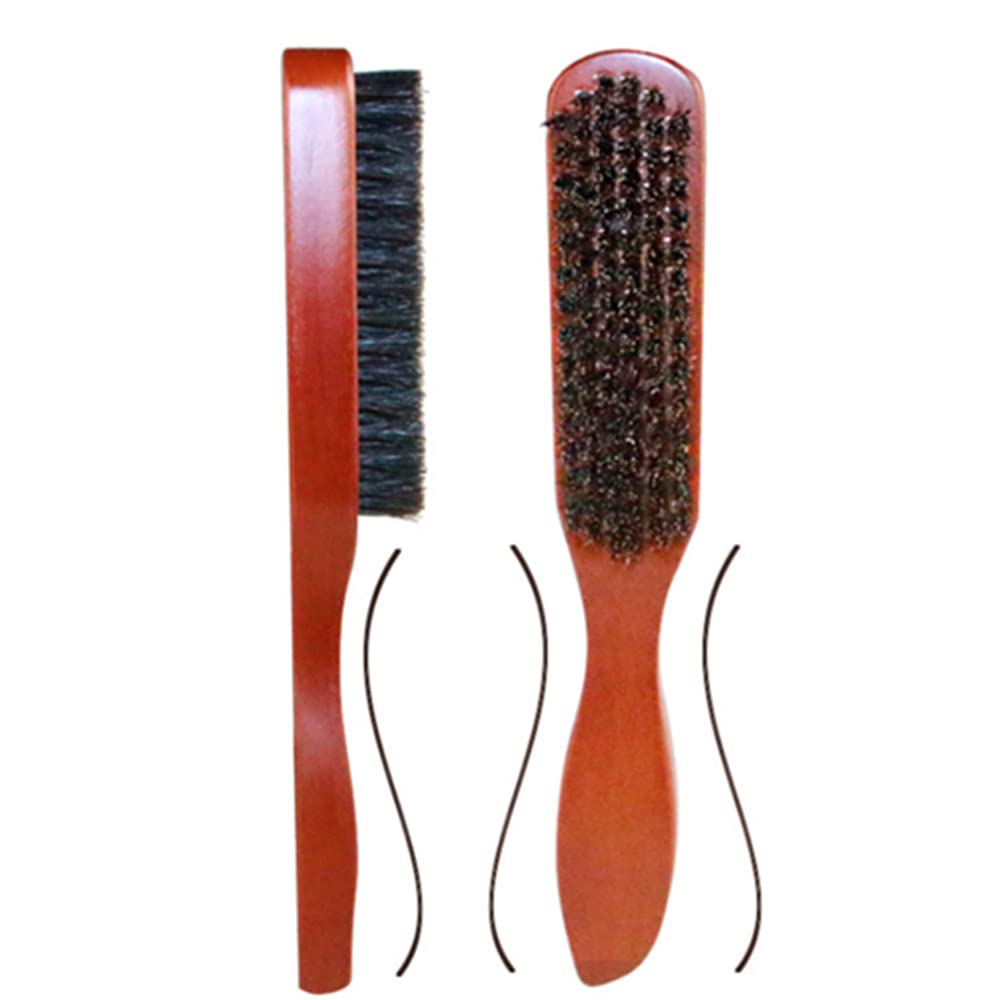 1 Piece Hair Brush Bristle Hair Brush Beech comb with Beech Handle Used for Men with Thin or Thick Hair Styling Beard Brush