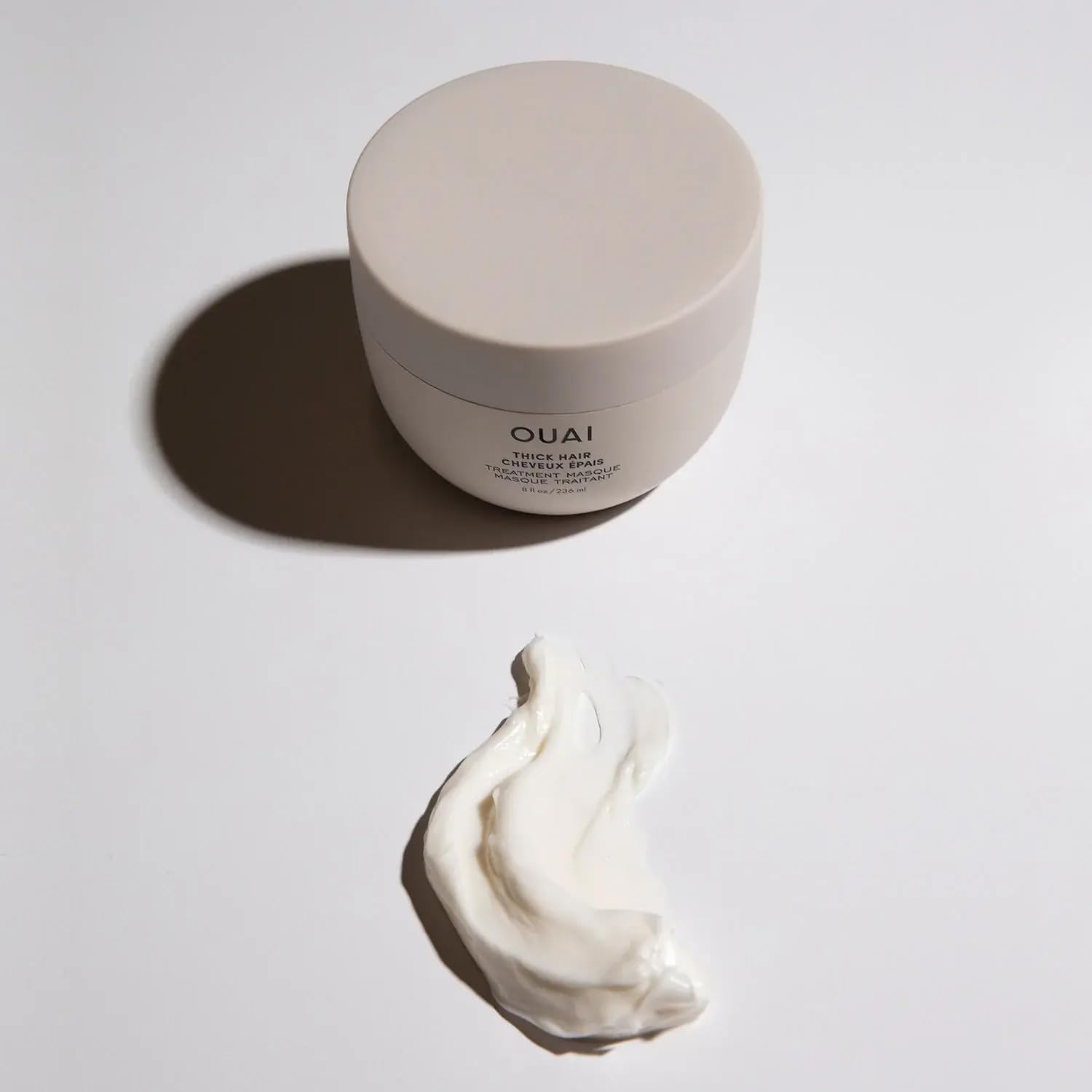 OUAI Thick Hair Treatment Masque - Almond Oil, Olive Oil & Hydrolyzed Keratin to Repair & Restore Damaged Hair - Softens, Smooths & Strengthens - Phthalate & Paraben Free Hair Masque - 236ml