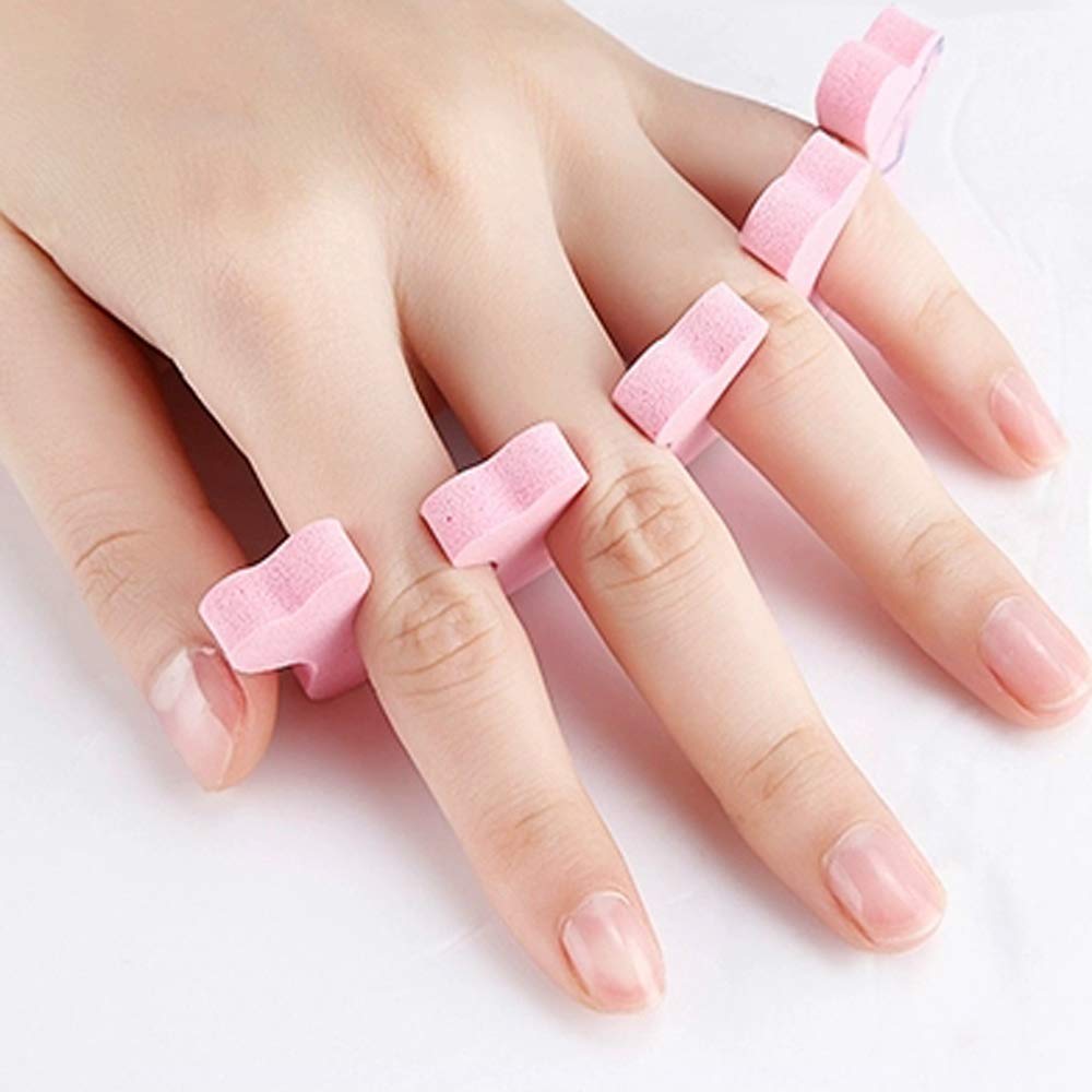 20pcs Soft Foam Sponge Toe Separators Finger Dividers Soft Sponge Finger Divider Spacer Nail Art Manicure Pedicure Tools