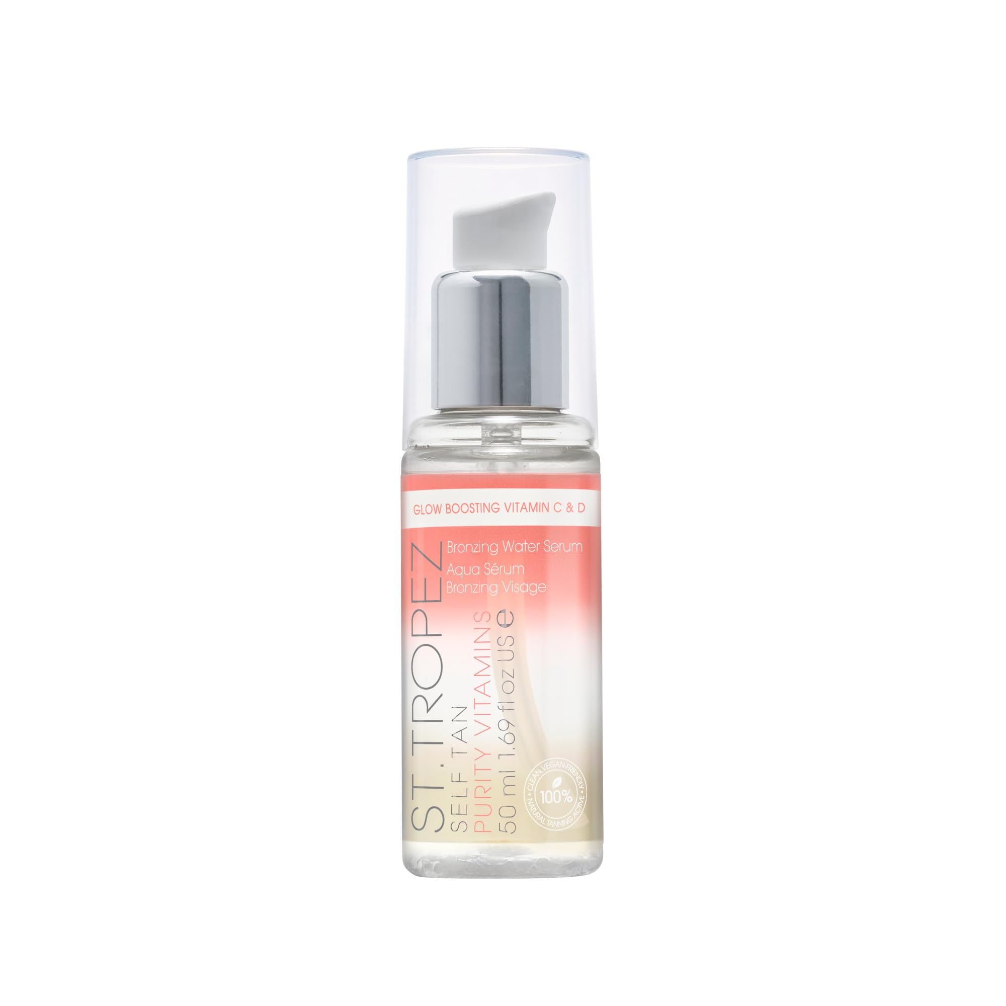 St.Tropez Self Tan Purity Vitamins Face Serum, Natural Sunkissed Glow Face Tan, Vitamin C & D, Vegan, Natural & Cruelty Free Face Care, 50 ml
