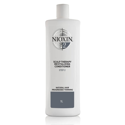 Nioxin 3-Part System | System 2 | Natural Hair with Progressed Thinning Hair Treatment | Scalp Therapy | Hair Thickening Treatment | Revitalising Conditioner | 1000 ml