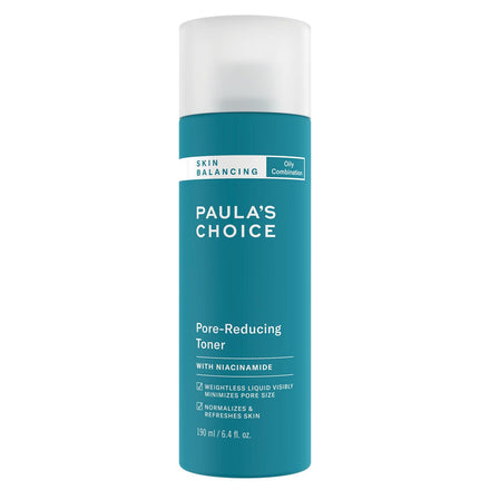 Paula's Choice Skin Balancing Pore Reducing, Hydrating Toner - Refines Enlarged Pores & Tackles Blackheads - with Niacinamide & Adenosine - Combination to Oily Skin - 190 ml