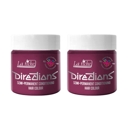 2x La Riche Directions Semi-Permanent Hair Color 100ml Tub - Cerise