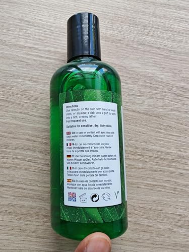 Tea Tree Body Wash Soap – [Made In UK] Natural Antifungal & Antibacterial Shower Gel for Acne Blemishes Pimples | Deep Cleansing Tea Tree Body Wash 250ml