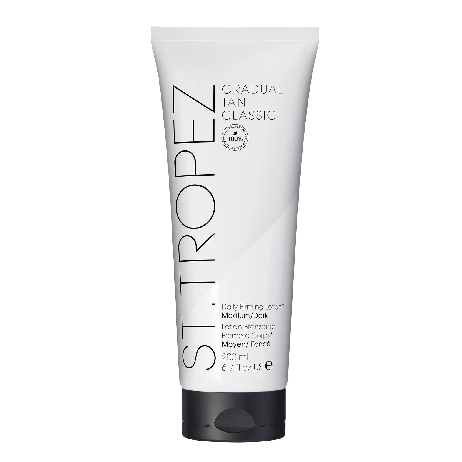 St.Tropez Gradual Tan Firming Lotion, Medium/Dark Shade, Sun Kissed Glow Self Tan Moisturizer, 5 Skincare Benefits, Vegan, Natural & Cruelty Free, 6.7 Fl Oz