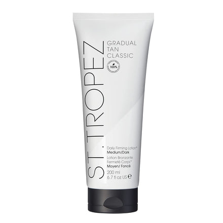 St.Tropez Gradual Tan Firming Lotion, Medium/Dark Shade, Sun Kissed Glow Self Tan Moisturizer, 5 Skincare Benefits, Vegan, Natural & Cruelty Free, 6.7 Fl Oz