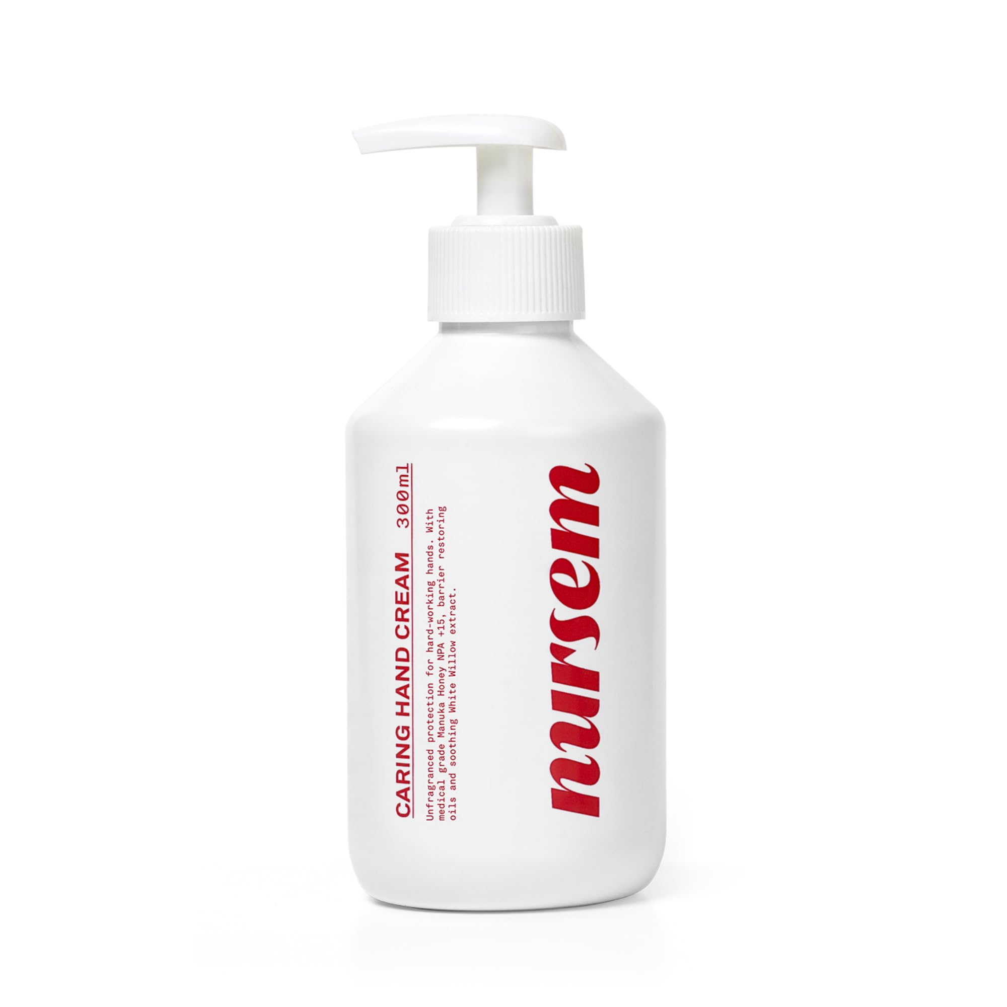 Nursem CARING HAND CREAM – 300ml | Fast absorbing and moisturising natural cream for hard working hands, repairing cream suitable for sensitive and dry skin (Unfragranced)