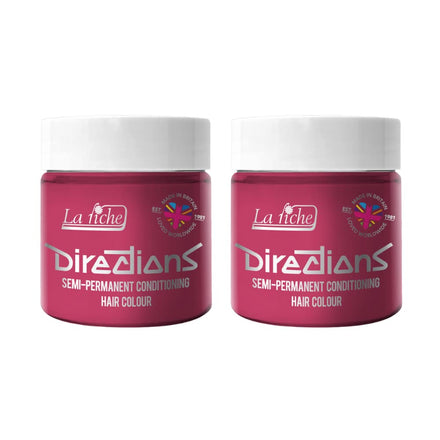 2x La Riche Directions Semi-Permanent Hair Color 100ml Tub - Flamingo Pink