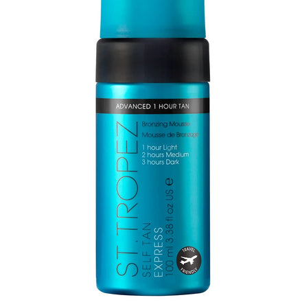 St.Tropez Self Tan Express Mousse, Fast Acting Fake Tan, Develops in 1-3 Hours, Streak-Free Finish, Vegan, Natural & Cruelty Free, 3.4 Fl Oz