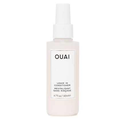 OUAI Leave In Conditioner & Heat Protectant Spray - Prime Hair for Style, Smooth Flyaways, Add Shine and Use as Detangling Spray - No Parabens, Sulfates or Phthalates -140ml