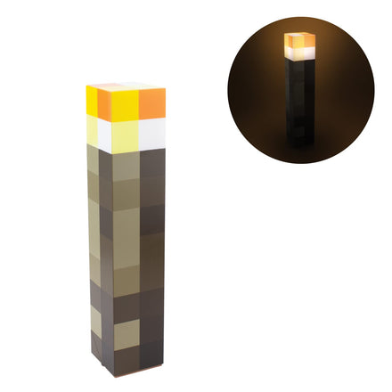 Minecraft Torch Lamp and Night Light, Wall Mountable or Freestanding, Battery-Powered, Officially Licensed Minecraft Room Decor