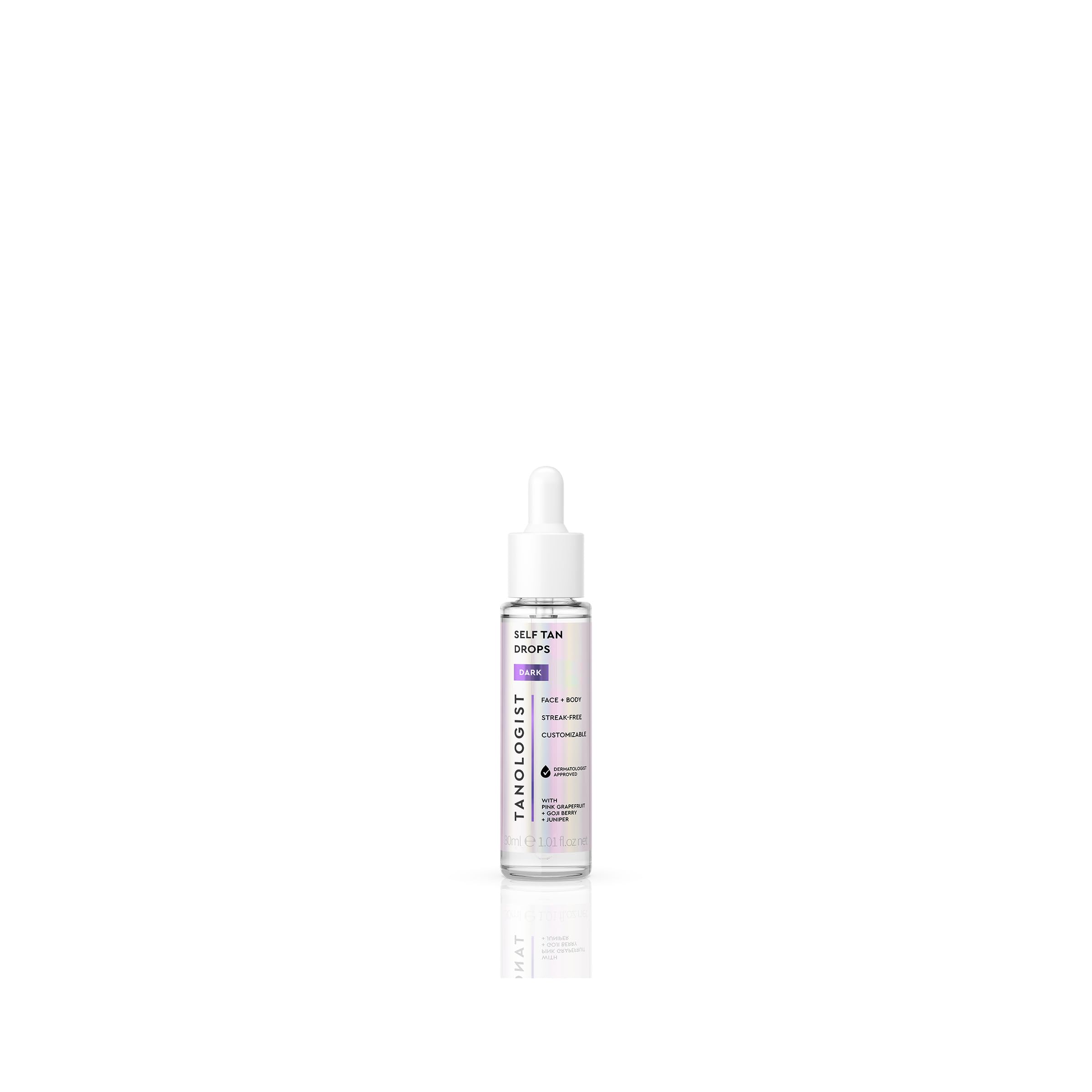 Tanologist Self Tan Drops Dark (30 ml) Add Self Tanning Drops to Skin Care For Sensitive Skin Dermatologist Approved Clean Ingredients & Vegan