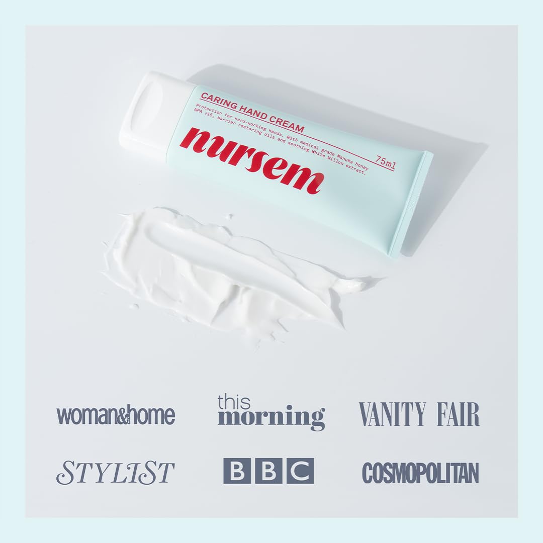 Nursem Caring Hand Cream – 300ml | Fast-Absorbing Natural Hand Cream for Very Dry Skin | Fragranced Moisturizer for Deep Hydration, Skin Repair & Protection for Dry, Cracked Hands