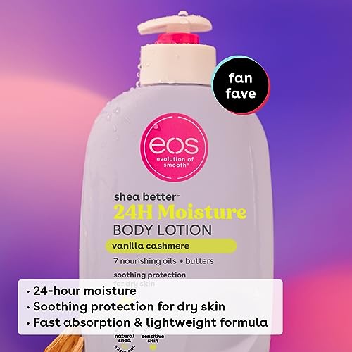 vanilla cashmere body lotion shea better 24hr moisture - 16 oz/473 ml