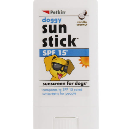Petkin Dog Sunscreen Sunstick – Sunscreen for Dogs and Puppies, SPF 15 – Simply Rub on Anytime for Instant Sun Protection – Vanilla Coconut Scent, .5 oz Net Weight – Ideal for Home or Travel
